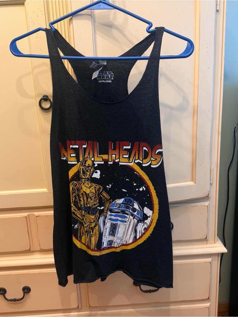 Star Wars Metal Heads Black Tank Top - C-3PO & R2-D2
